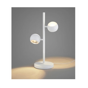 MUSTERRING - CANNON BORDLAMPE - HVID - JUSTERBAR - LED LYS - STÆRK PRIS